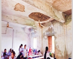 তাহিরপুরে ছাদের প্লাস্টার ধ্বসে ৬ শিক্ষার্থী আহত